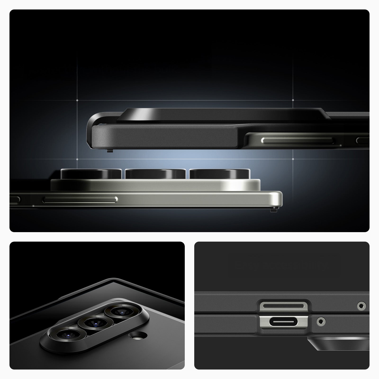 Handyhülle für Galaxy Z Fold7, Spigen Tough Armor Pro Mag mit MagSafe, Schwarz