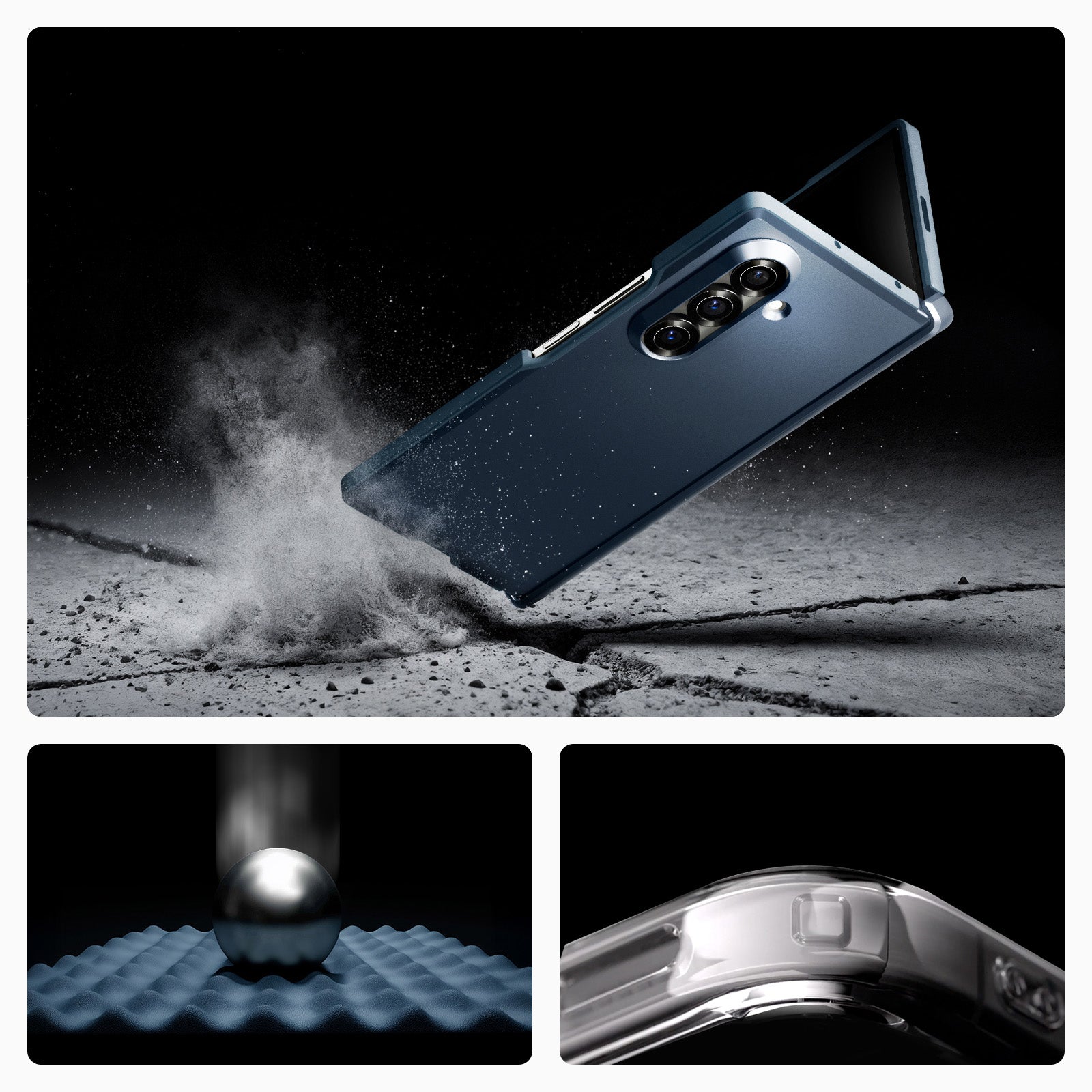 Handyhülle für Galaxy Z Fold7, Spigen Tough Armor Pro Mag mit MagSafe, Graphitgrau