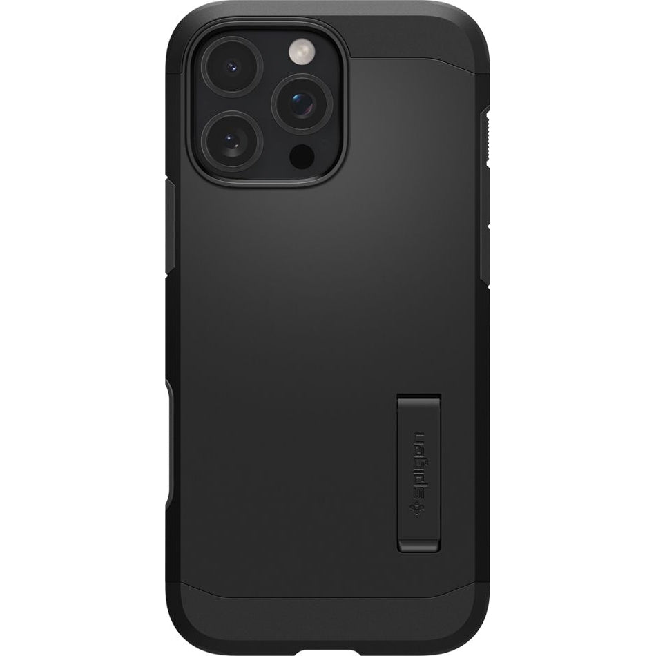 Handyhülle für iPhone 16 Pro, Spigen Tough Armor T Mag (CC) mit MagSafe, Schwarz