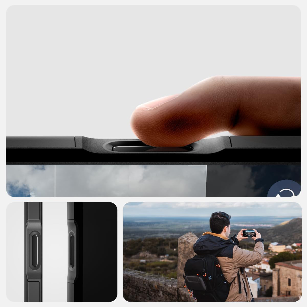 Handyhülle für iPhone 16 Pro, Spigen Tough Armor T Mag (CC) mit MagSafe, Schwarz