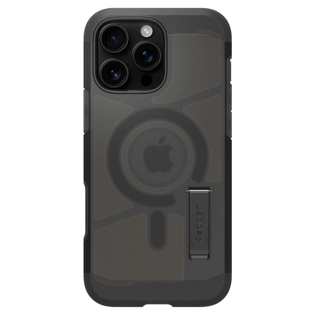 Handyhülle für iPhone 16 Pro, Spigen Tough Armor T Mag (CC) mit MagSafe, Rauchfarben