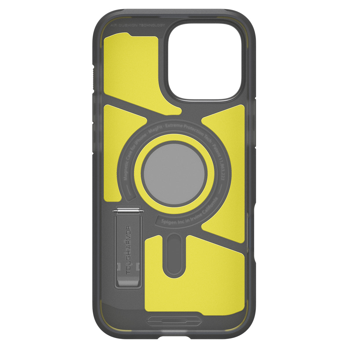 Handyhülle für iPhone 16 Pro, Spigen Tough Armor T Mag (CC) mit MagSafe, Rauchfarben