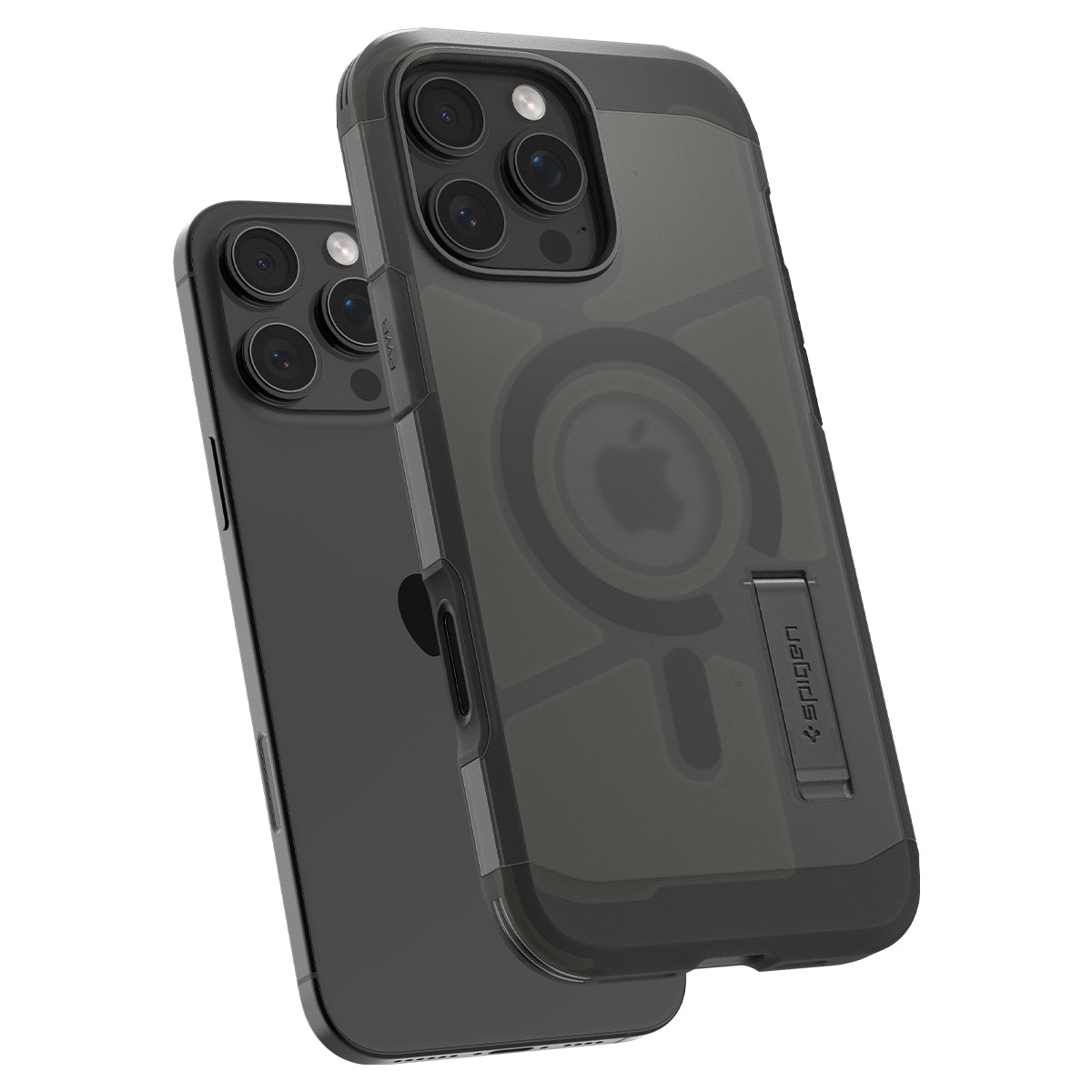 Handyhülle für iPhone 16 Pro Max, Spigen Tough Armor T Mag (CC) mit MagSafe, Rauchfarben
