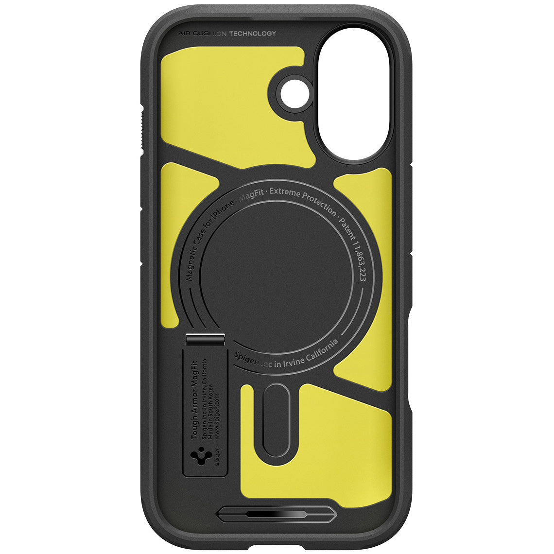 Handyhülle für iPhone 17, Spigen Tough Armor T Mag (CC) mit MagSafe, Schwarz