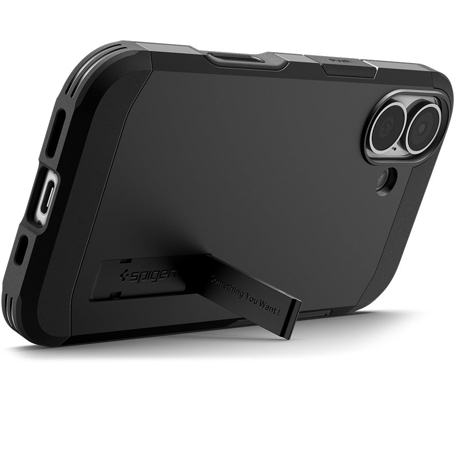 Handyhülle für iPhone 17, Spigen Tough Armor T Mag (CC) mit MagSafe, Schwarz