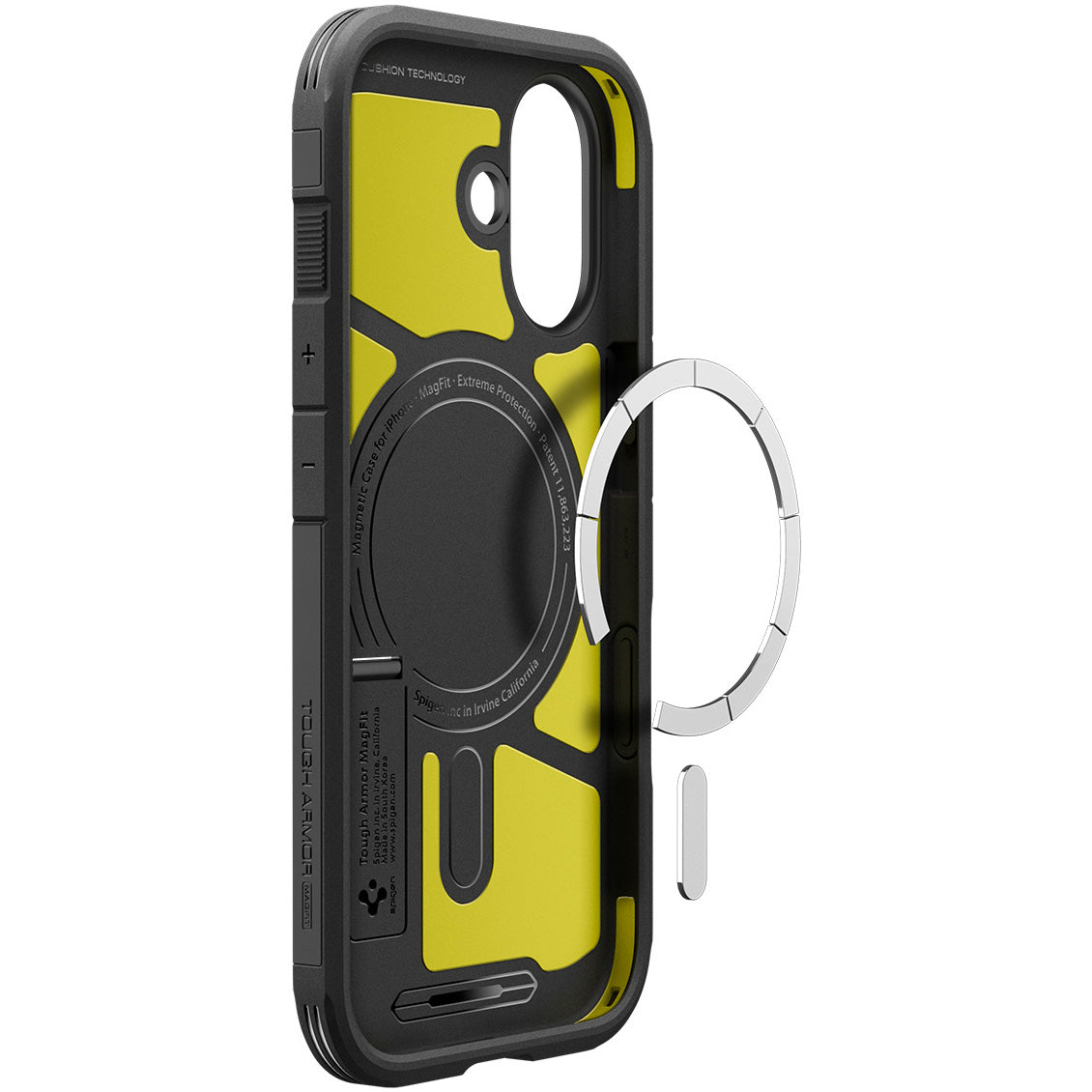 Handyhülle für iPhone 17, Spigen Tough Armor T Mag (CC) mit MagSafe, Schwarz