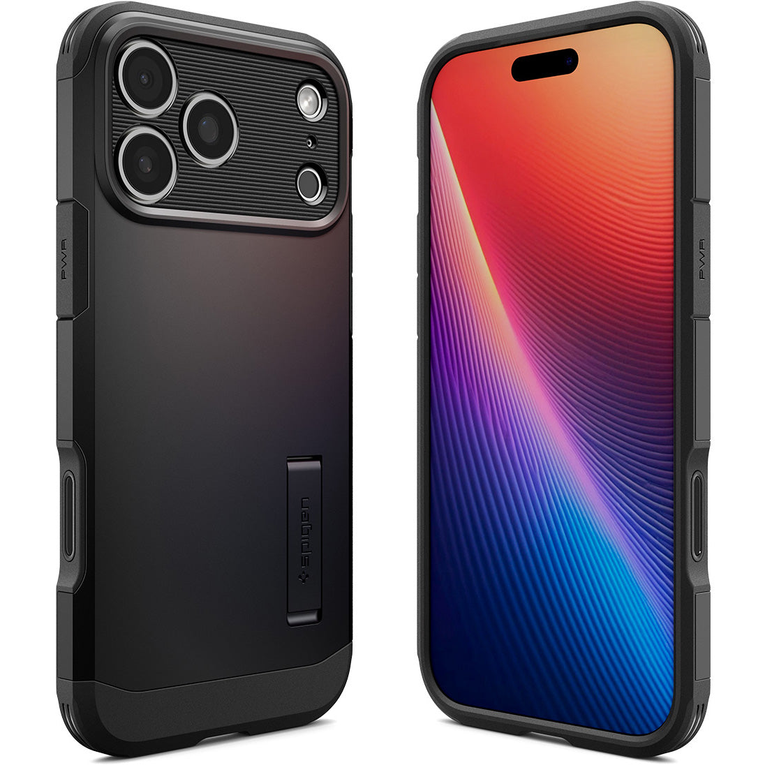 Handyhülle für iPhone 17 Pro Max, Spigen Tough Armor T Mag (CC) mit MagSafe, Schwarz