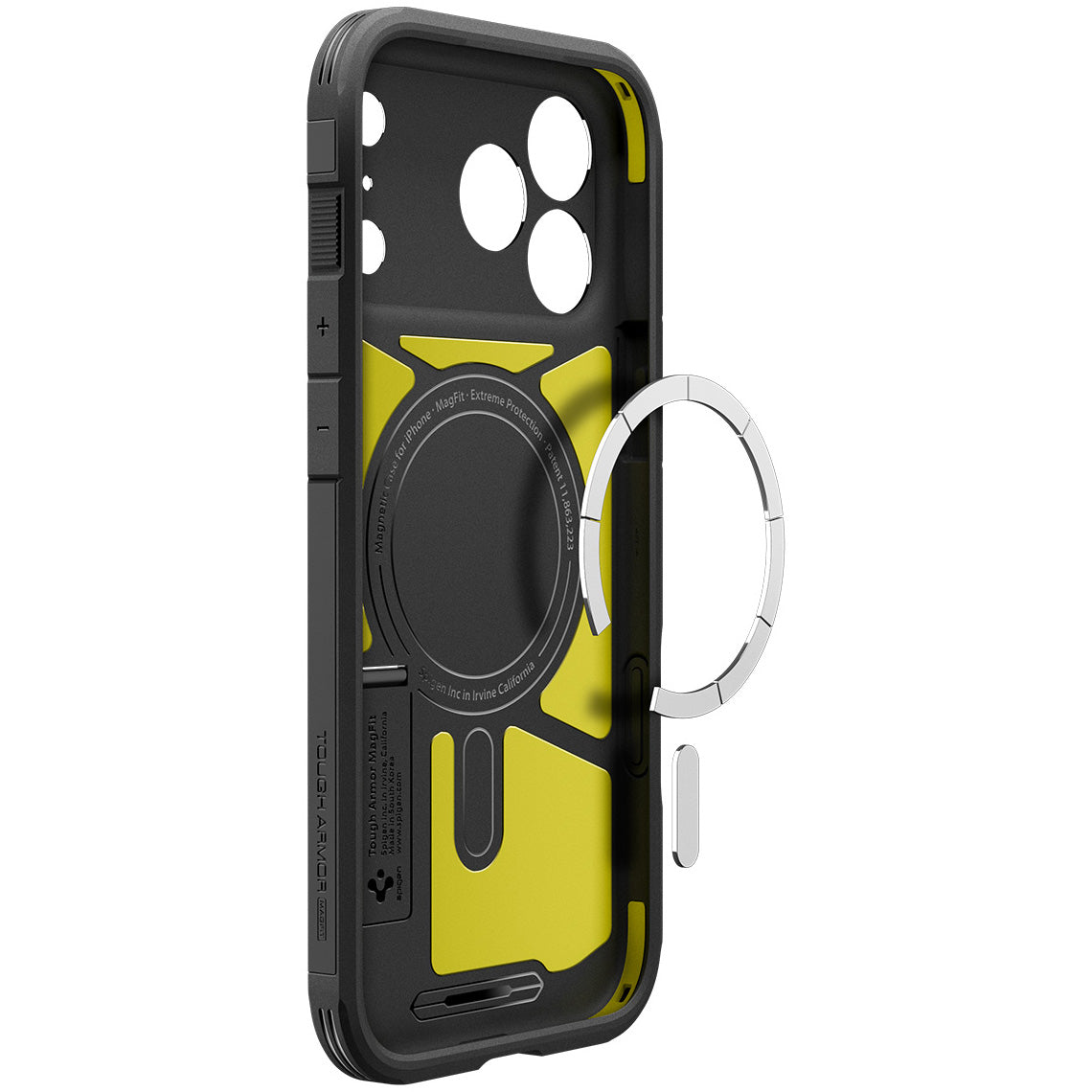 Handyhülle für iPhone 17 Pro Max, Spigen Tough Armor T Mag (CC) mit MagSafe, Schwarz