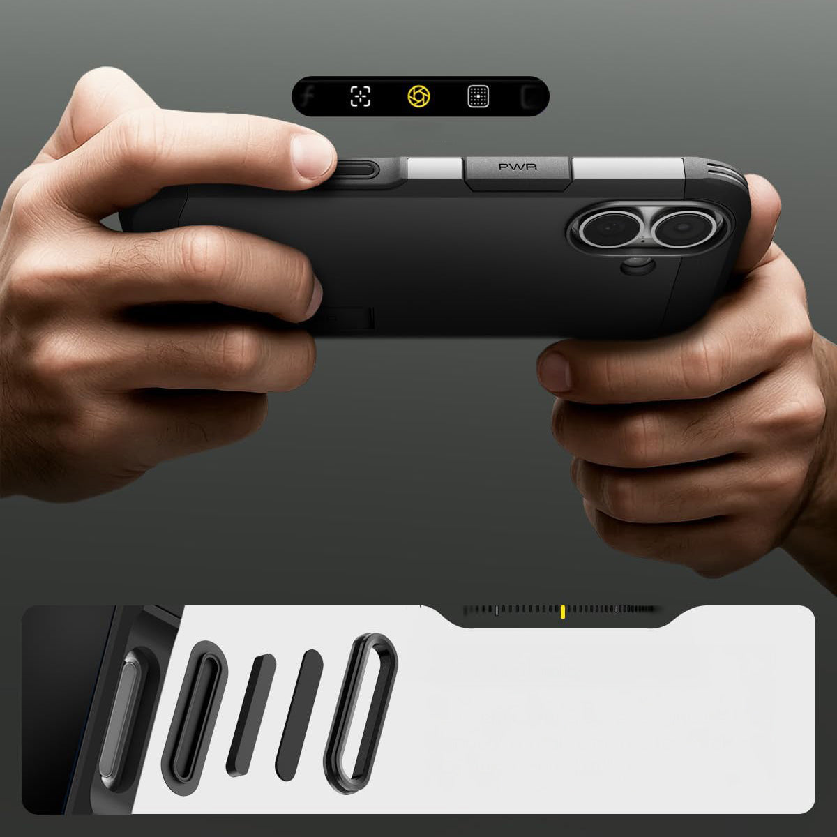 Handyhülle für iPhone 17, Spigen Tough Armor T Mag (CC) mit MagSafe, Schwarz