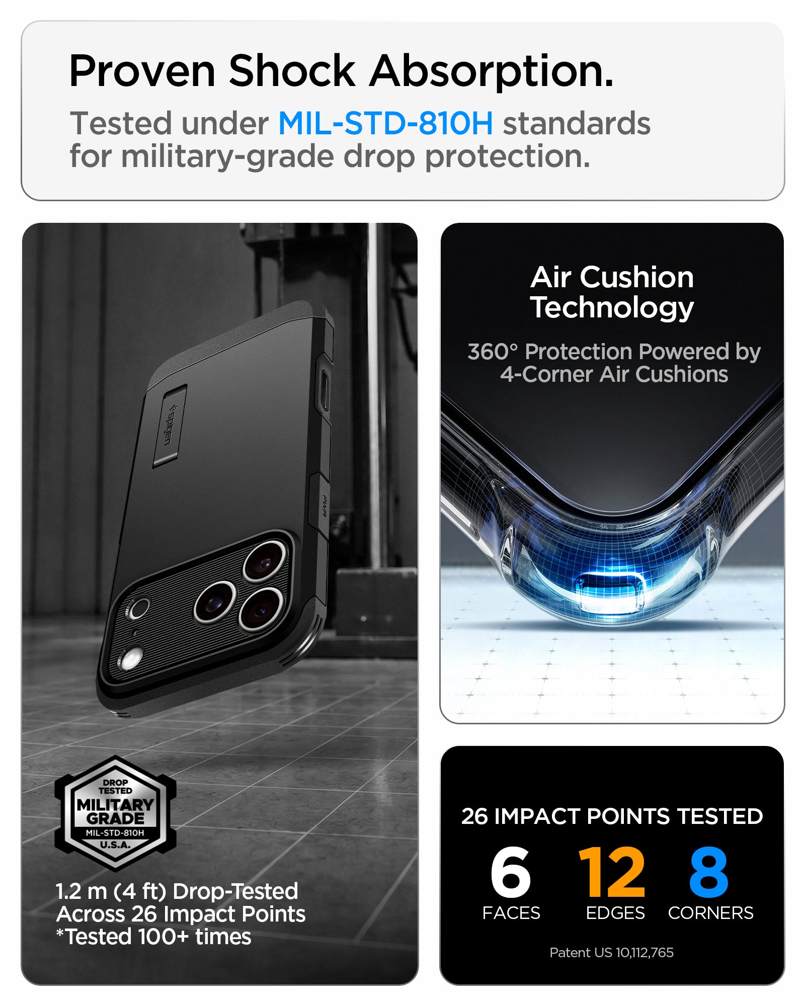 Handyhülle für iPhone 18 Pro Max, Spigen Tough Armor T Mag (CC) mit MagSafe, Schwarz (8/16)