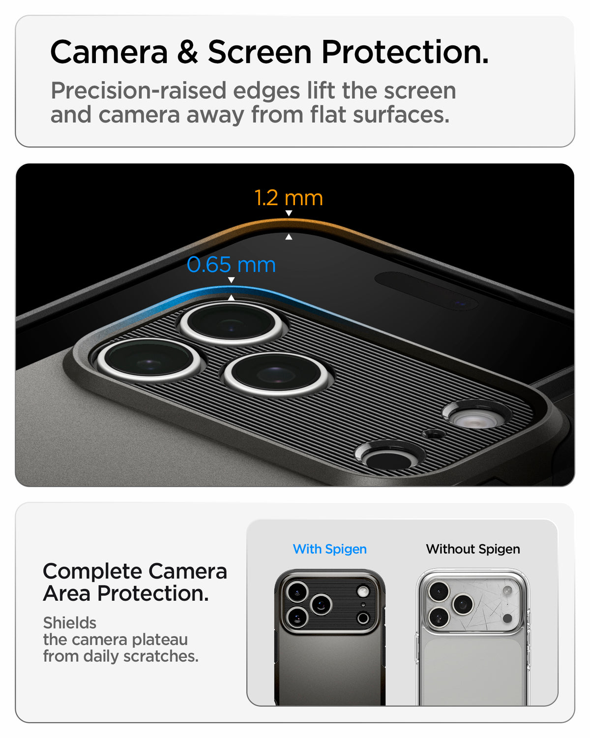 Handyhülle für iPhone 18 Pro Max, Spigen Tough Armor T Mag (CC) mit MagSafe, Grau-Schwarz (5/16)
