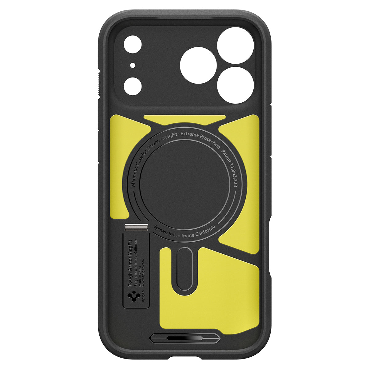 Handyhülle für iPhone 18 Pro Max, Spigen Tough Armor T Mag (CC) mit MagSafe, Grau-Schwarz (12/16)