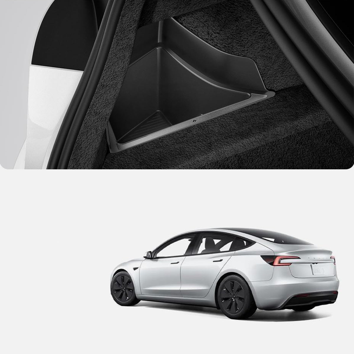 Kofferraum-Organisator für Tesla Model 3 Highland 2024, Spigen Trunk Organizer, Schwarz