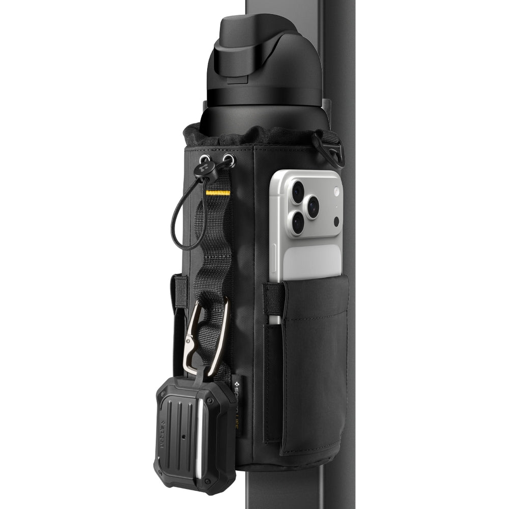 Magnetische Tasche für Flasche, Telefon, Schlüssel, Spigen Tumbler Holder Bag, Schwarz