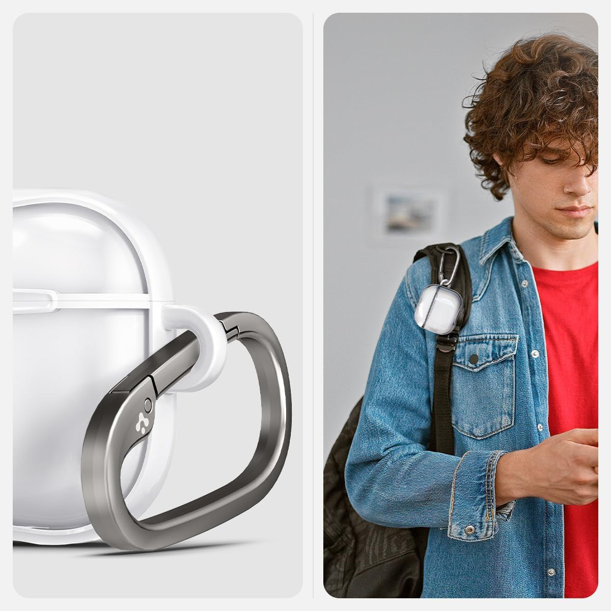 Schutzhülle für Apple AirPods 5 / 4, Spigen Ultra Hybrid, Transparent-Weiß