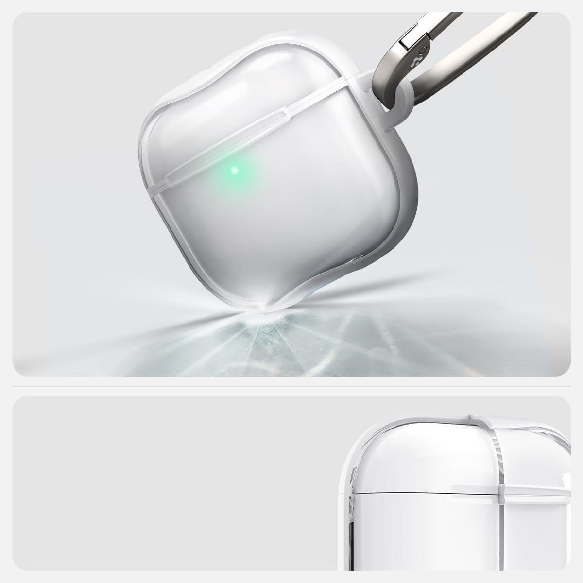 Schutzhülle für Apple AirPods 5 / 4, Spigen Ultra Hybrid, Transparent-Weiß