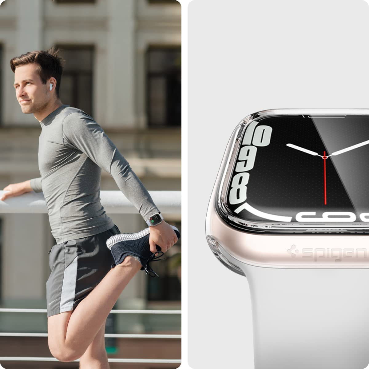 Schutzhülle Spigen Ultra Hybrid für Apple Watch 9 / 8 / 7 41 mm, Transparent