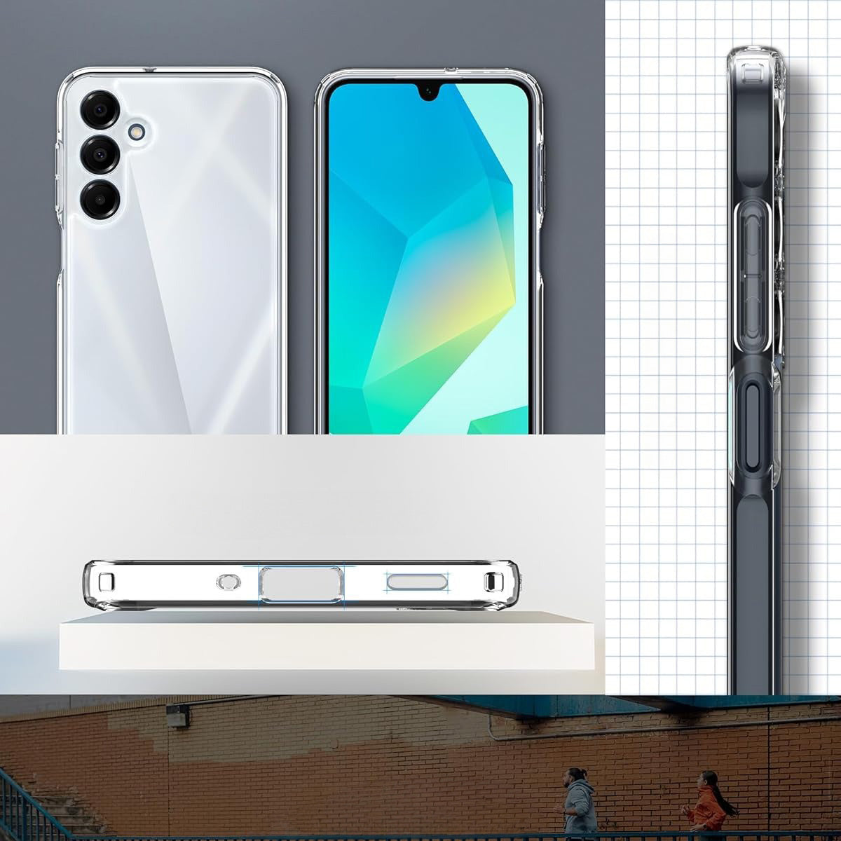 Handyhülle für Galaxy A16 4G / 5G, Spigen Ultra Hybrid, Transparent