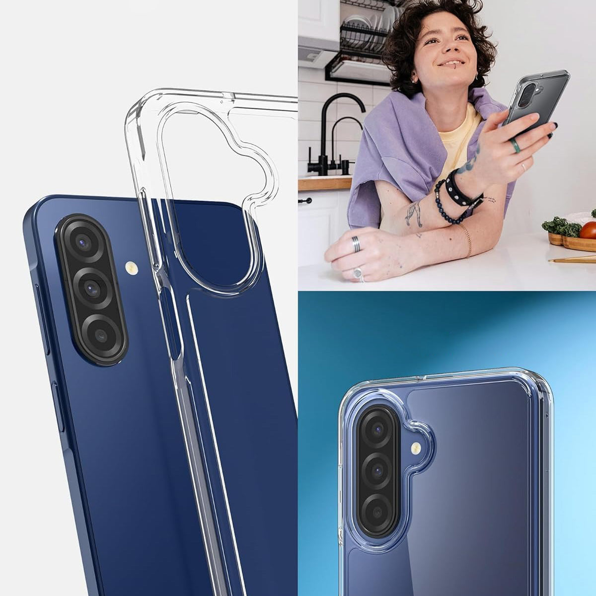 Handyhülle für Galaxy A17 4G / 5G, Spigen Ultra Hybrid, Transparent