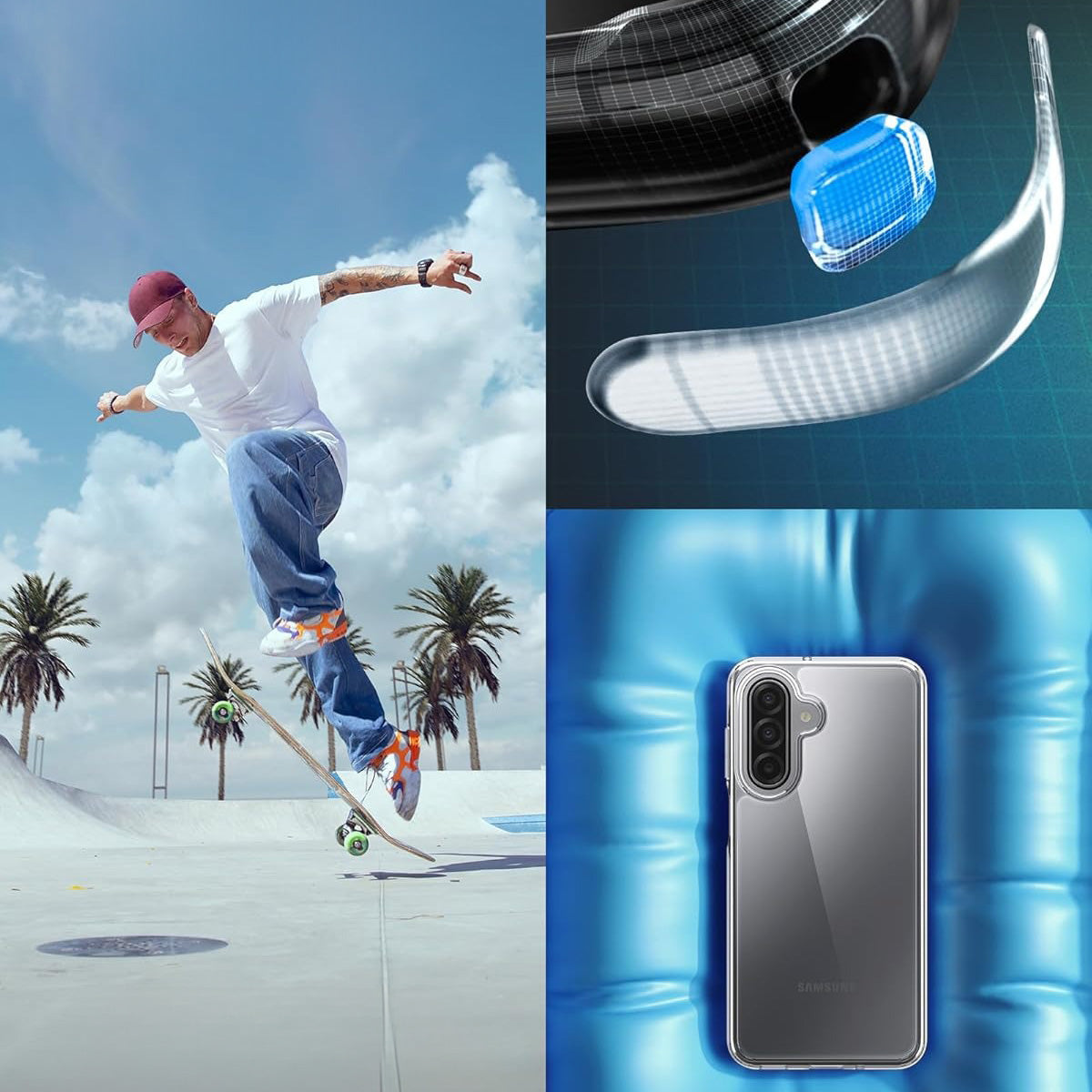 Handyhülle für Galaxy A17 4G / 5G, Spigen Ultra Hybrid, Transparent