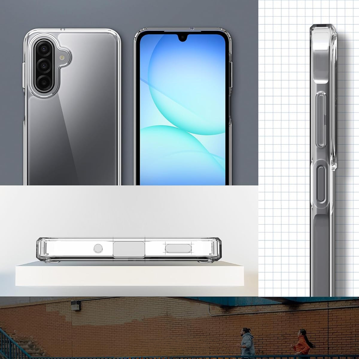 Handyhülle für Galaxy A17 4G / 5G, Spigen Ultra Hybrid, Transparent