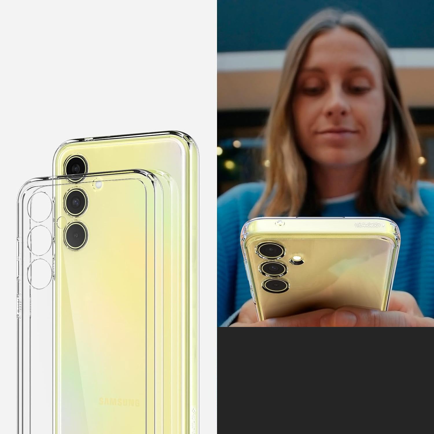 Schutzhülle für Galaxy A35 5G, Spigen Ultra Hybrid, Transparent
