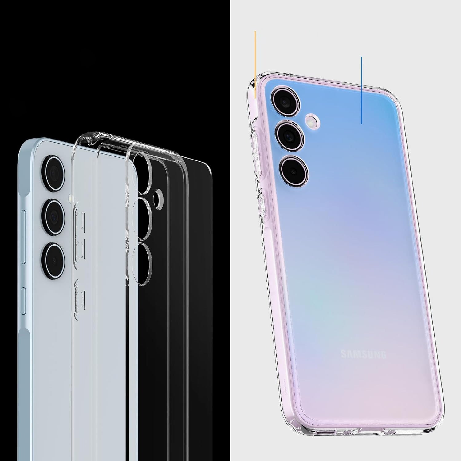 Schutzhülle für Galaxy A35 5G, Spigen Ultra Hybrid, Transparent