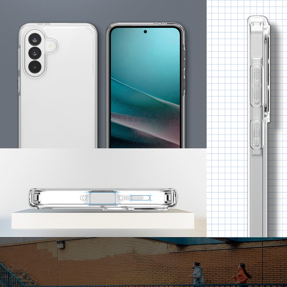 Handyhülle für Galaxy A37 5G, Spigen Ultra Hybrid, Transparent