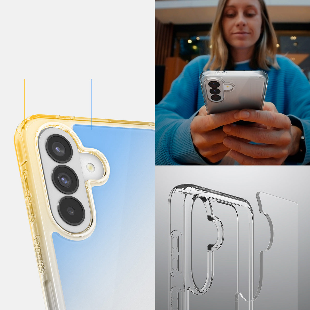 Handyhülle für Galaxy A37 5G, Spigen Ultra Hybrid, Transparent