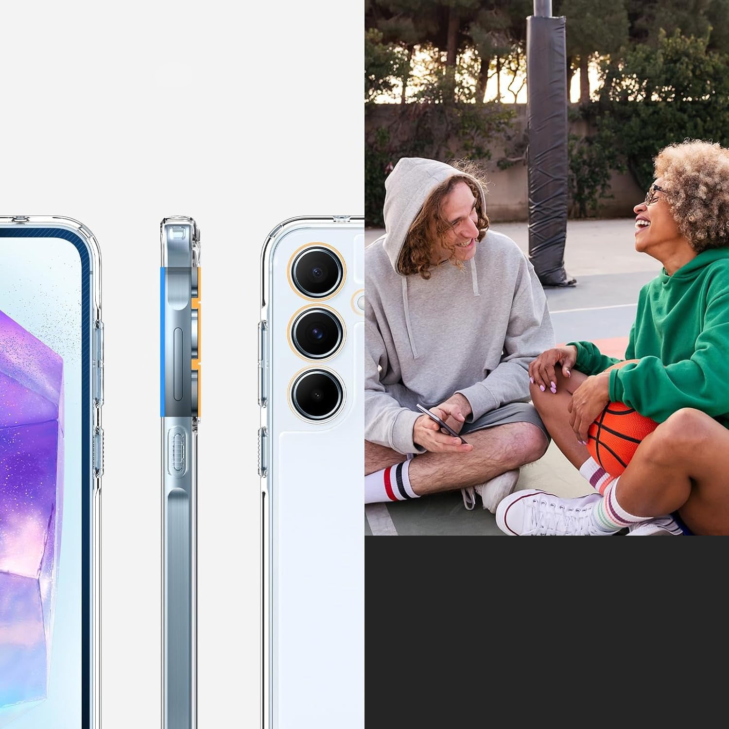 Schutzhülle für Galaxy A55 5G, Spigen Ultra Hybrid, Transparent