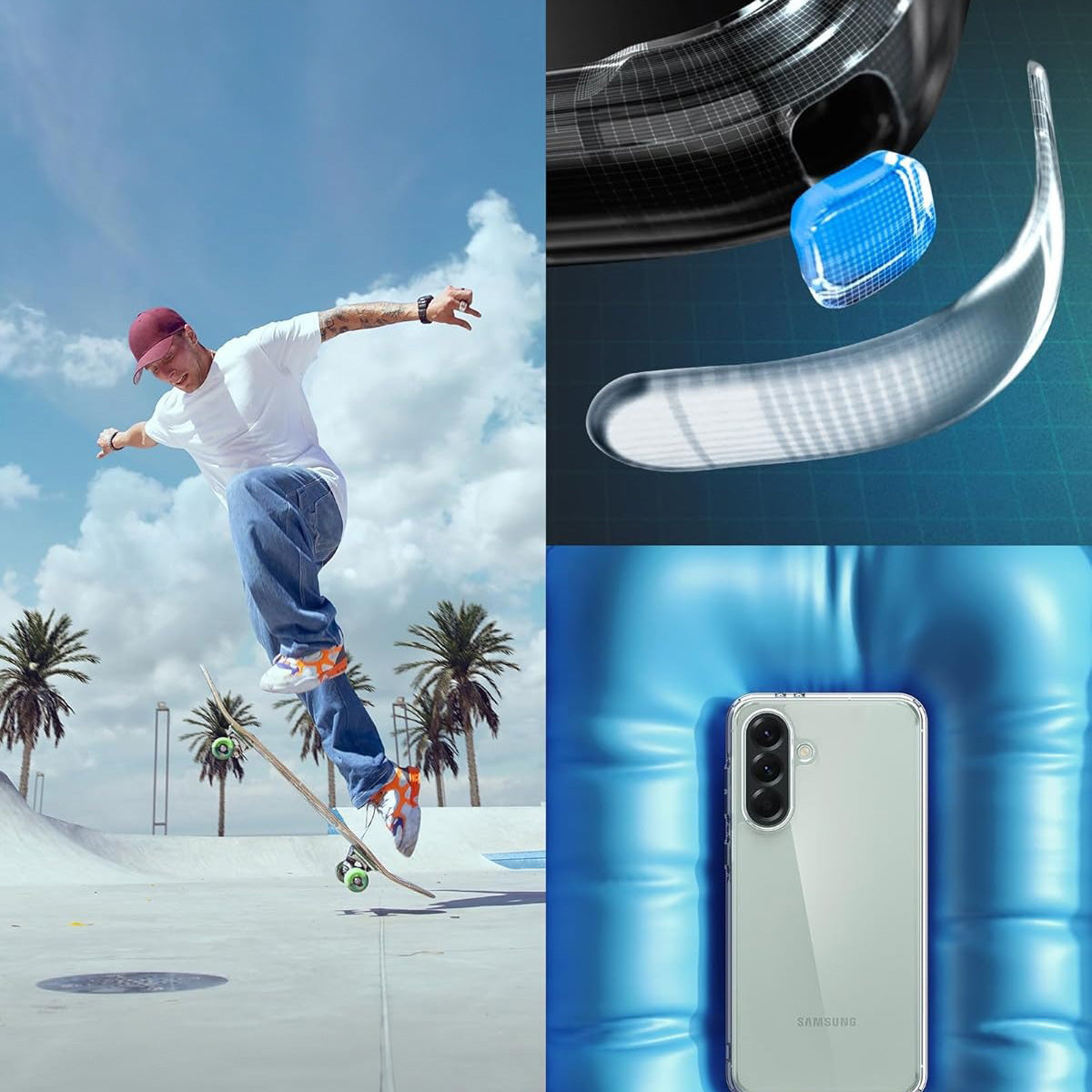 Handyhülle für Galaxy A56 5G, Spigen Ultra Hybrid, Transparent