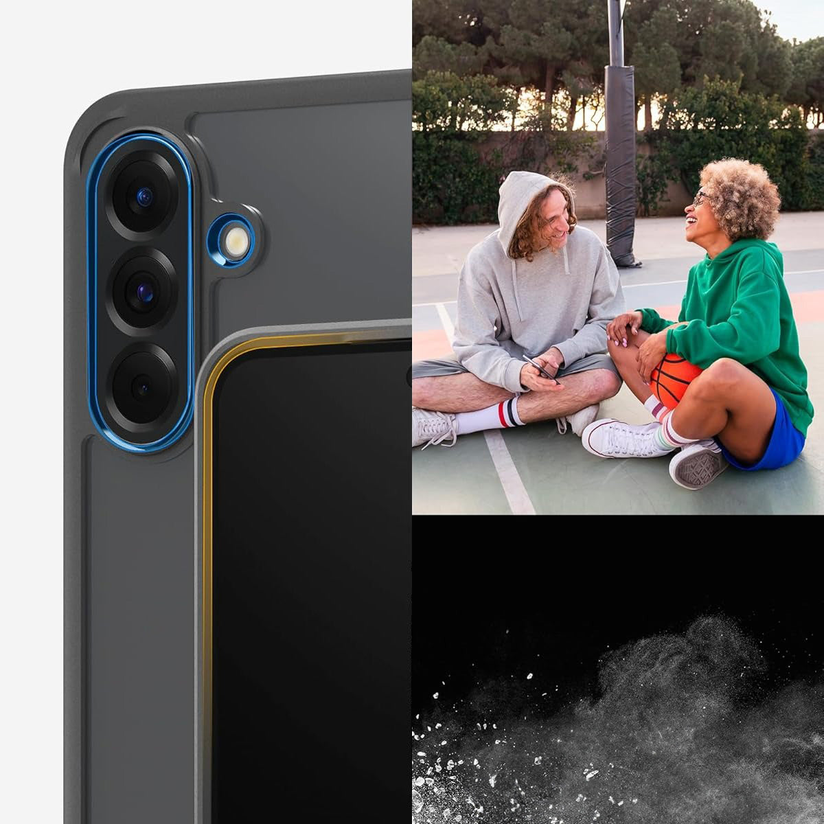 Handyhülle für Galaxy A56 5G, Spigen Ultra Hybrid, Transparent-Schwarz