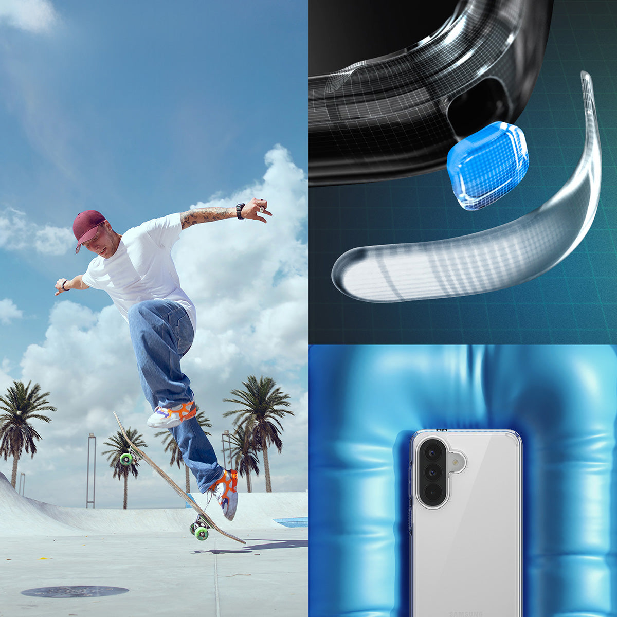 Handyhülle für Galaxy A57 5G, Spigen Ultra Hybrid, Transparent