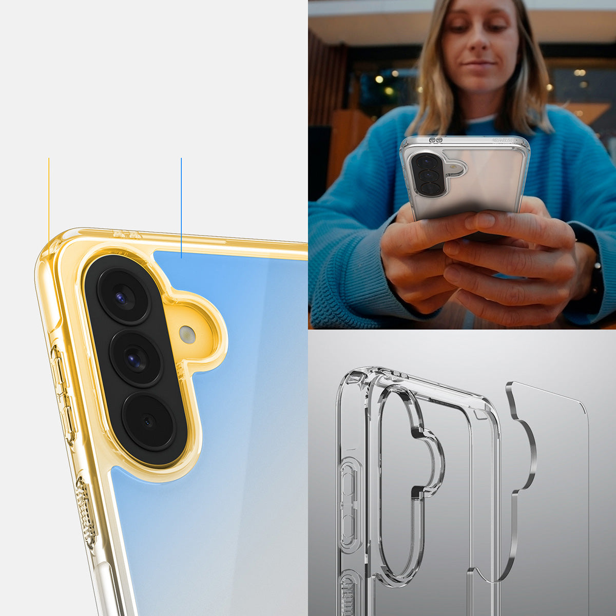 Handyhülle für Galaxy A57 5G, Spigen Ultra Hybrid, Transparent