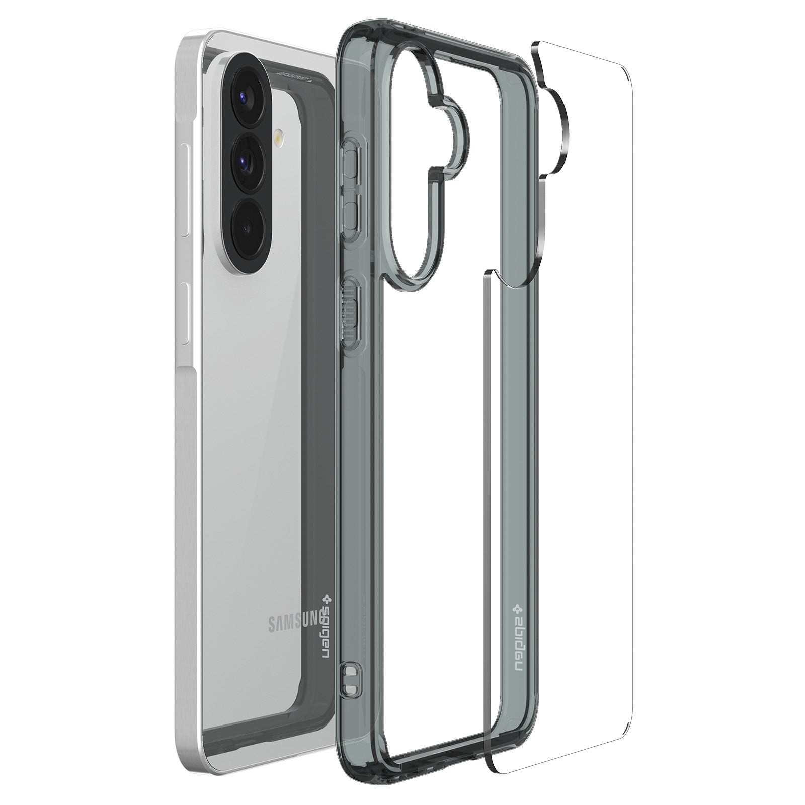 Handyhülle für Galaxy A57 5G, Spigen Ultra Hybrid, Transparent-Rauchfarben