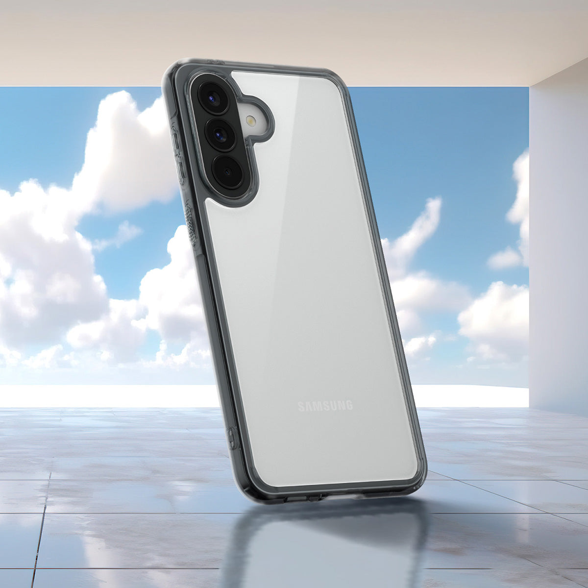 Handyhülle für Galaxy A57 5G, Spigen Ultra Hybrid, Transparent-Rauchfarben
