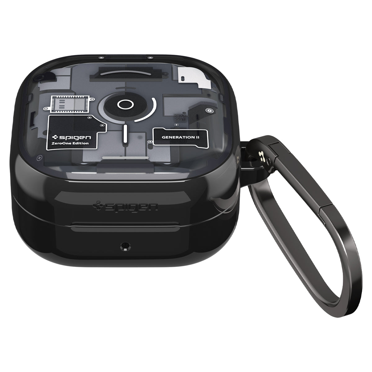 Schutzhülle für Galaxy Buds 4 / 4 Pro, Spigen Ultra Hybrid, Rauchfarben-Grau (Zero One)
