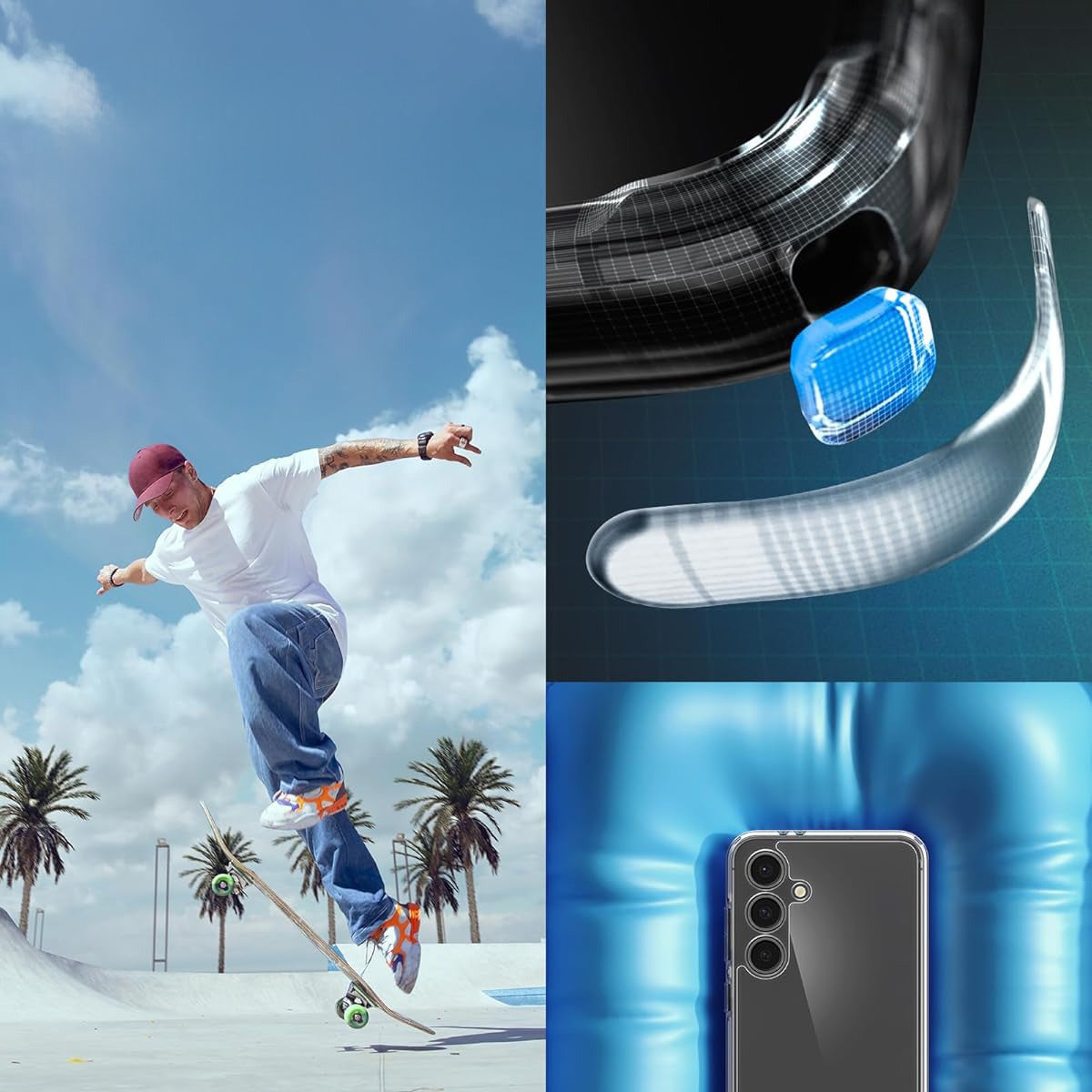 Handyhülle für Galaxy S24 FE, Spigen Ultra Hybrid, Transparent