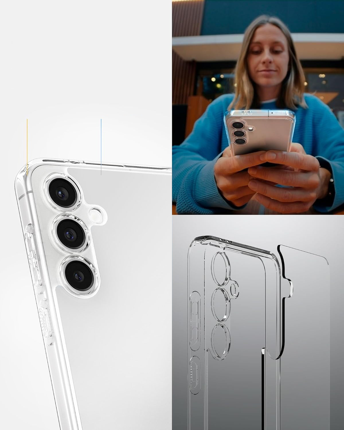 Handyhülle für Galaxy S24 FE, Spigen Ultra Hybrid, Transparent