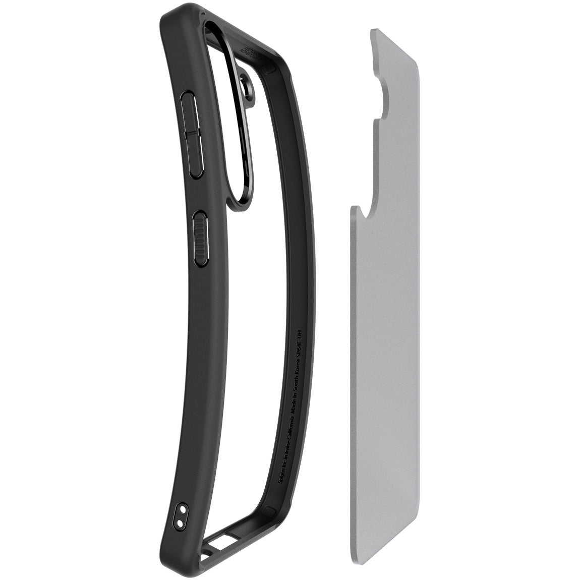 Handyhülle für Galaxy S25, Spigen Ultra Hybrid, Durchscheinend-Schwarz