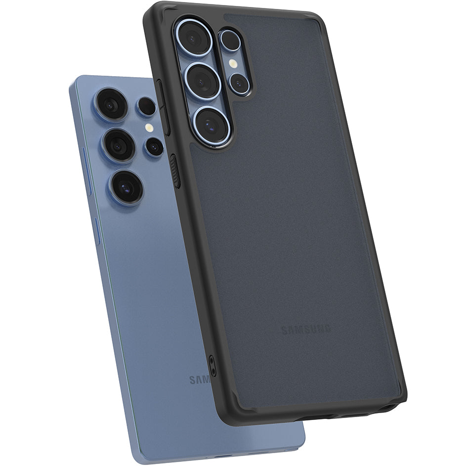 Handyhülle für Galaxy S25 Ultra, Spigen Ultra Hybrid, Durchscheinend-Schwarz