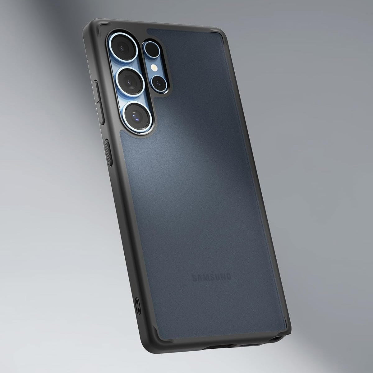 Handyhülle für Galaxy S25 Ultra, Spigen Ultra Hybrid, Durchscheinend-Schwarz