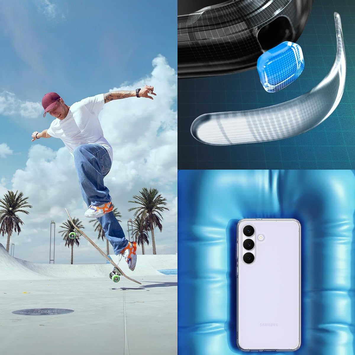 Handyhülle für Galaxy S25 FE, Spigen Ultra Hybrid, Transparent
