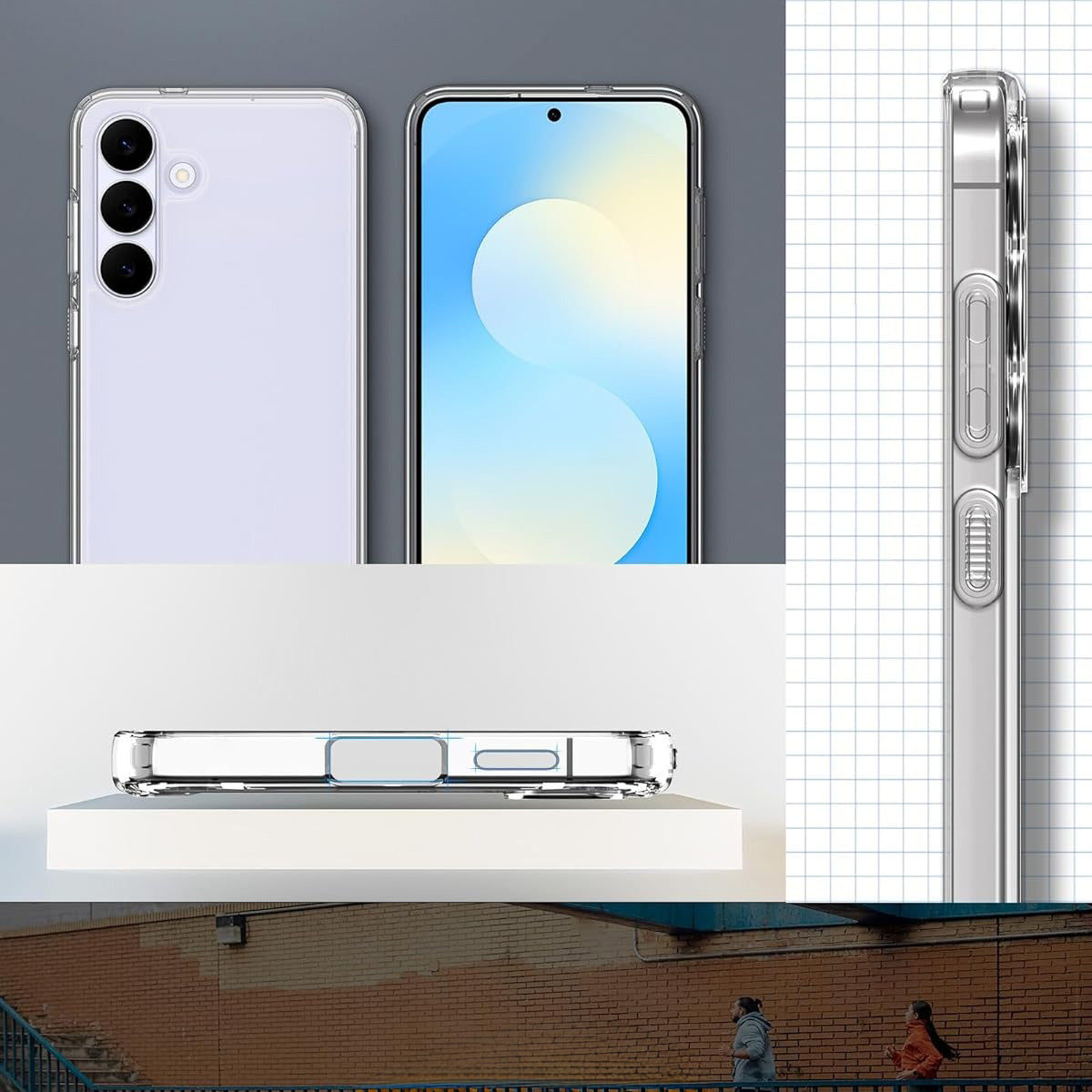 Handyhülle für Galaxy S25 FE, Spigen Ultra Hybrid, Transparent