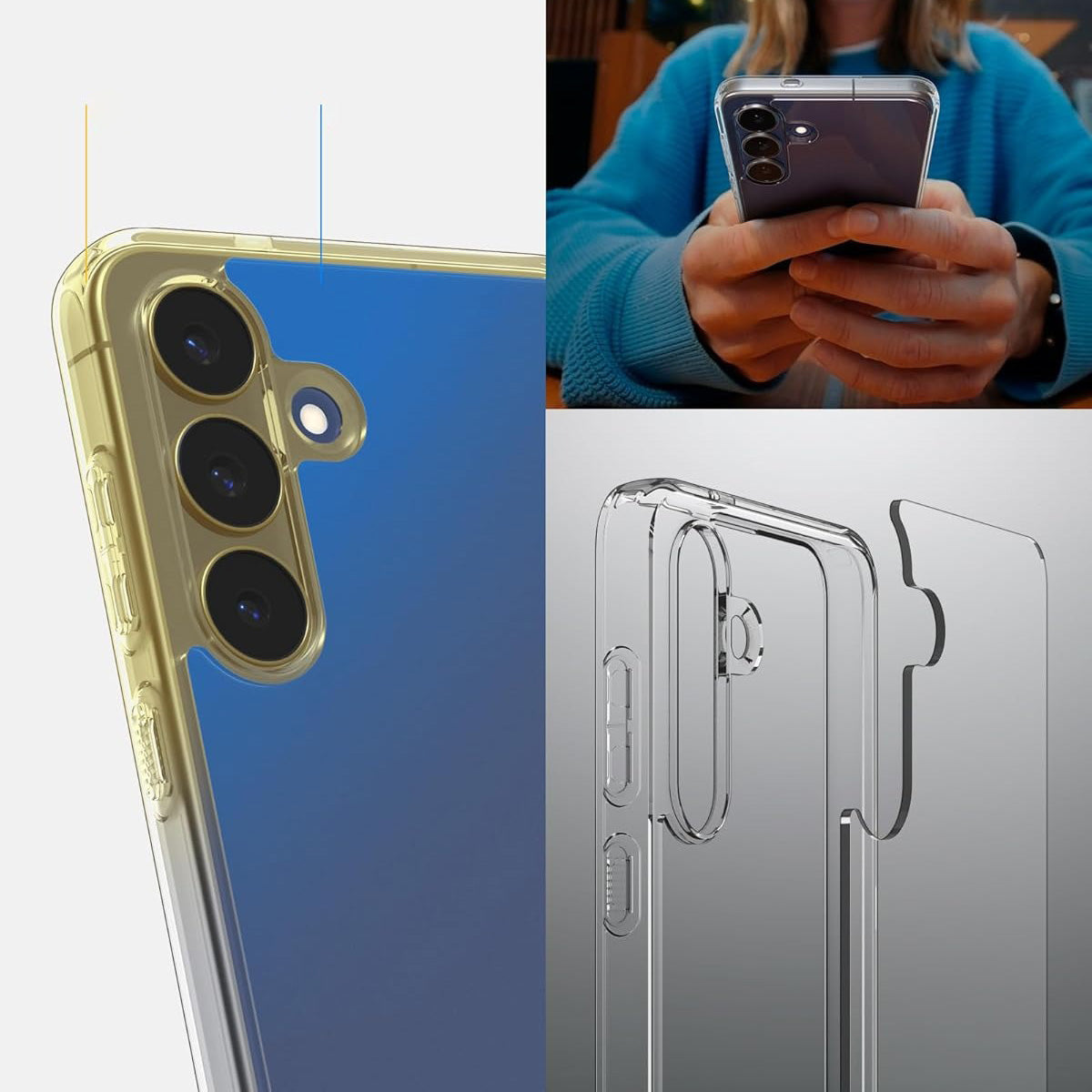 Handyhülle für Galaxy S25 FE, Spigen Ultra Hybrid, Transparent