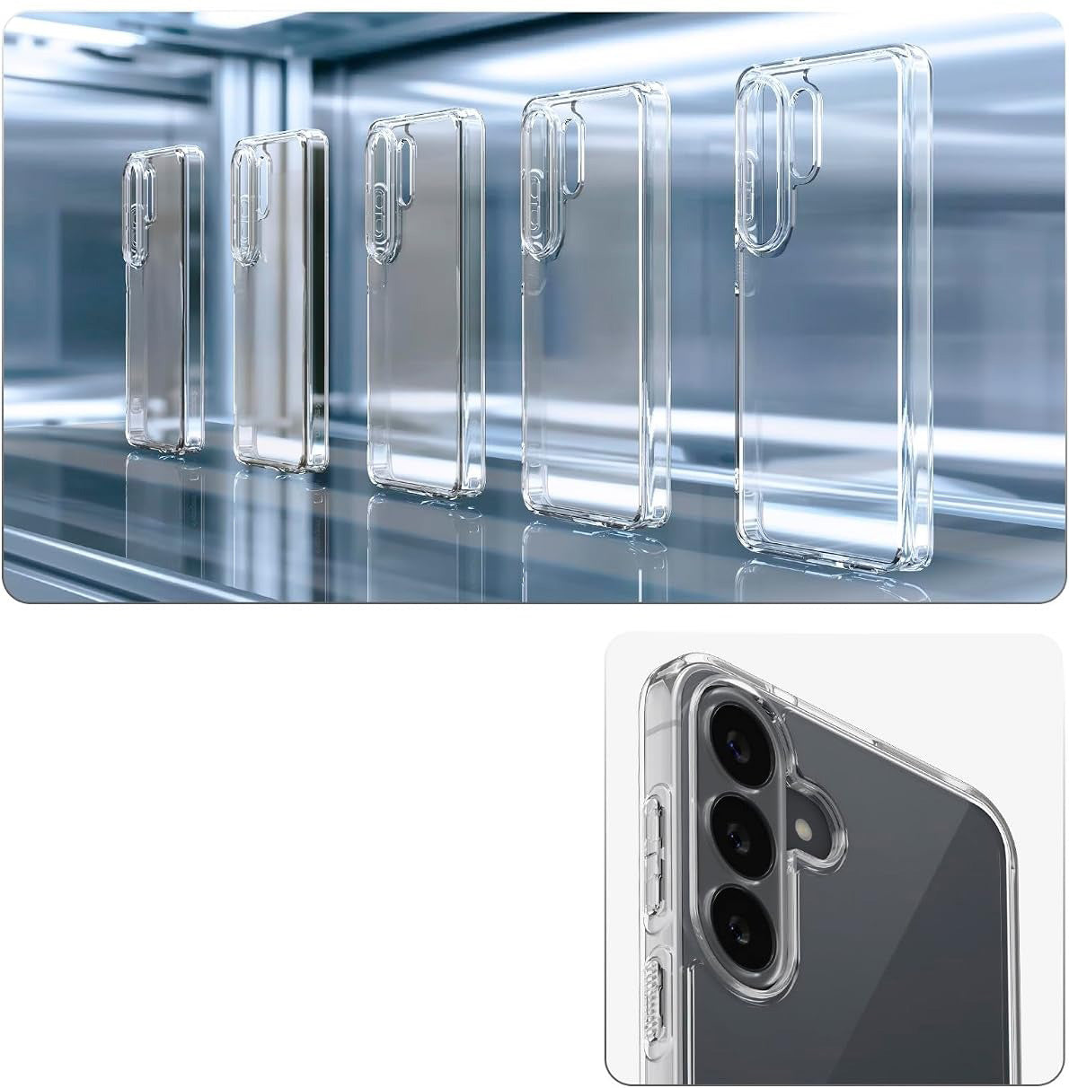 Handyhülle für Galaxy S26 FE, Spigen Ultra Hybrid, Transparent