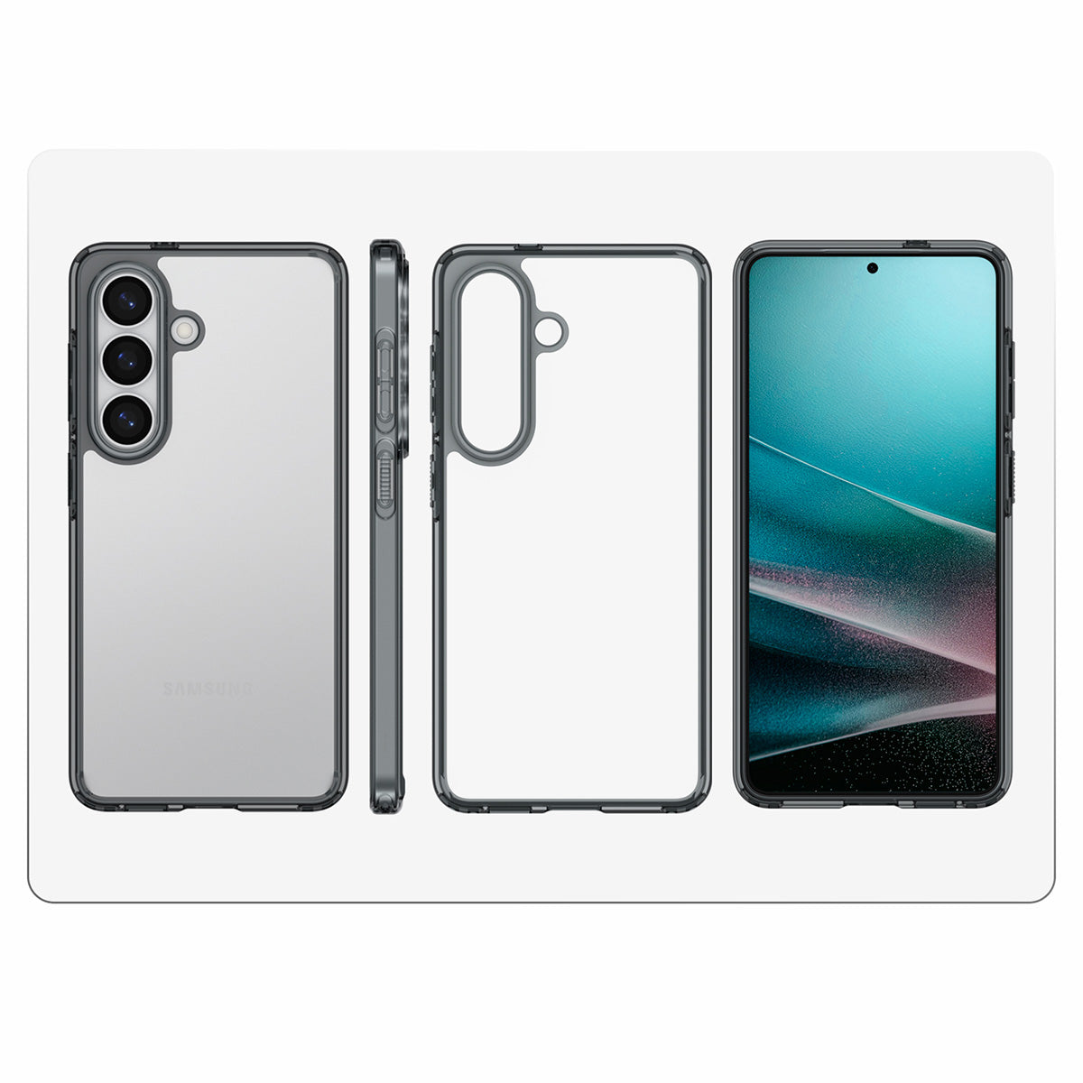 Handyhülle für Galaxy S26 Plus, Spigen Ultra Hybrid, Transparent-Rauchfarben