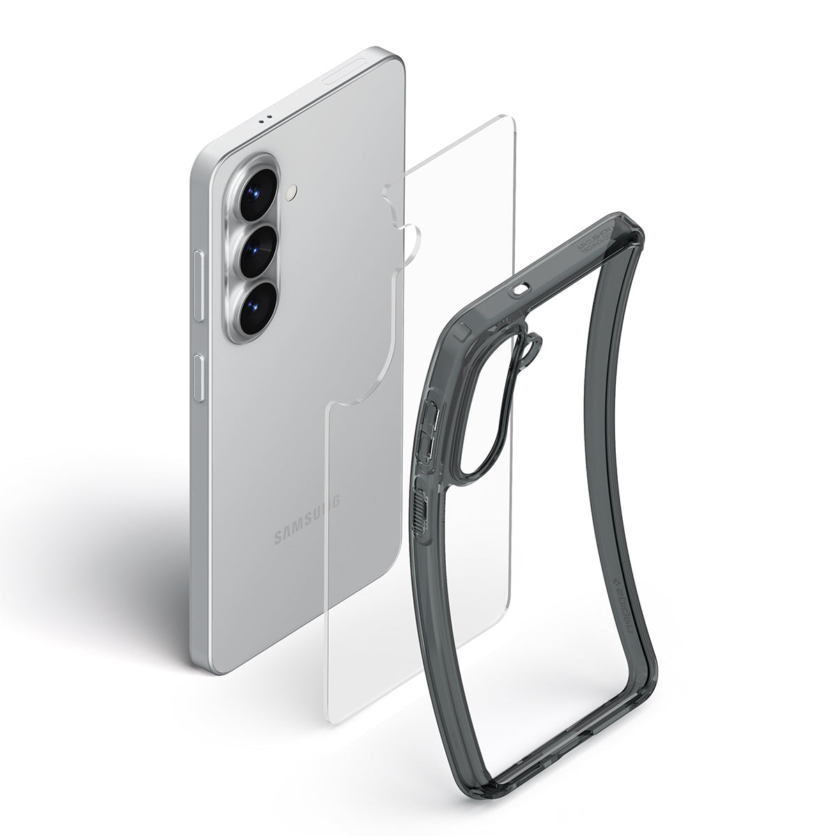 Handyhülle für Galaxy S26 Plus, Spigen Ultra Hybrid, Transparent-Rauchfarben
