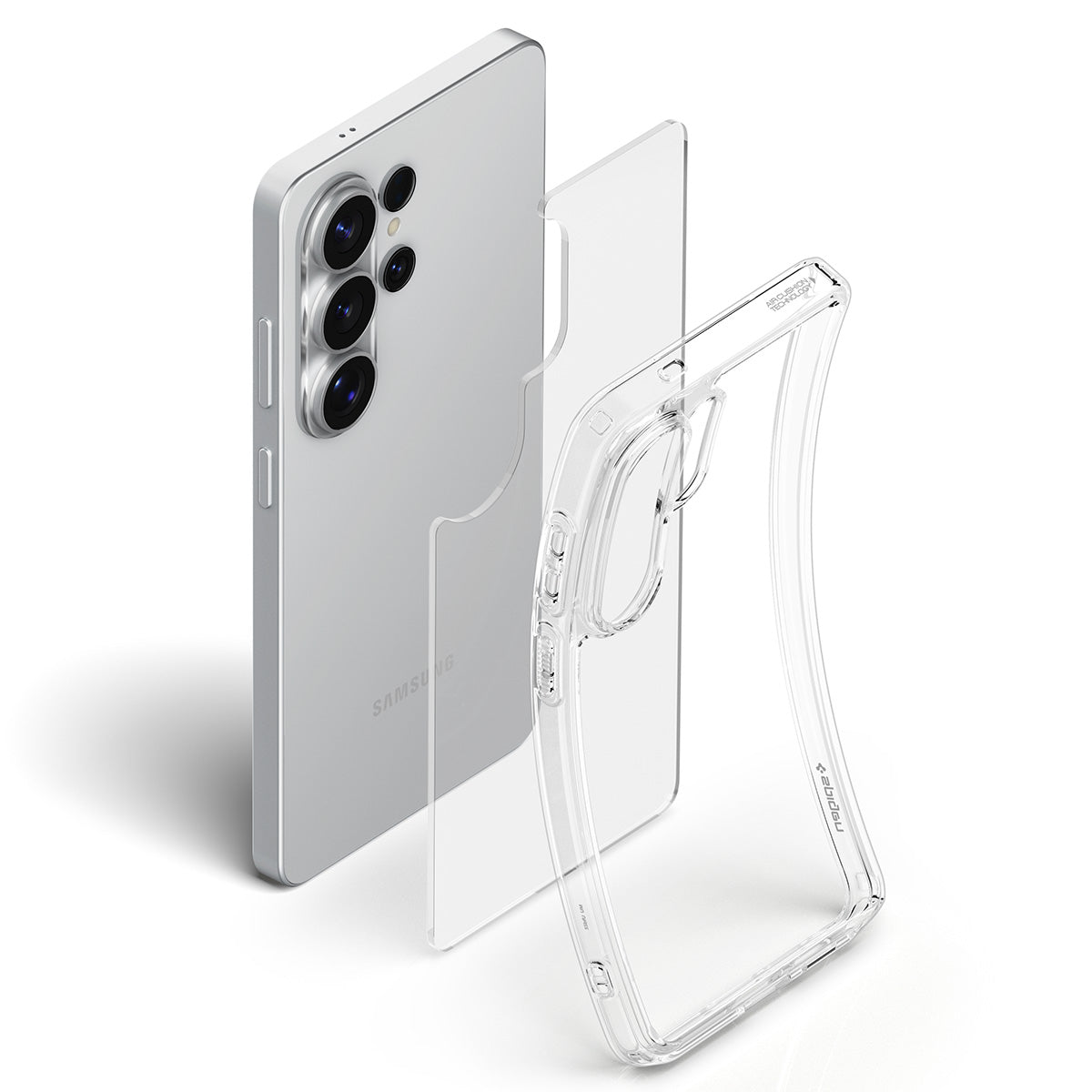 Handyhülle für Galaxy S26 Ultra, Spigen Ultra Hybrid, Transparent