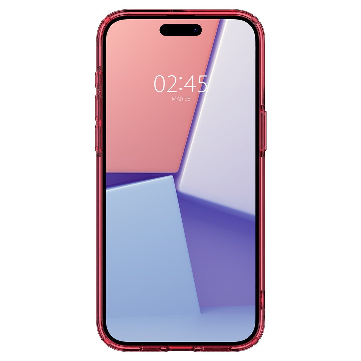Schutzhülle Spigen Ultra Hybrid für Apple iPhone 15 Pro, Transparent-Rot